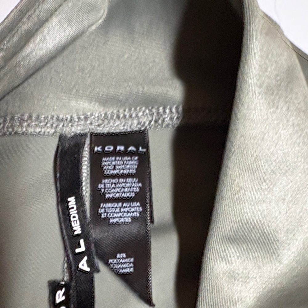 Koral Metallic Olive Leggings - Picture 2 of 4